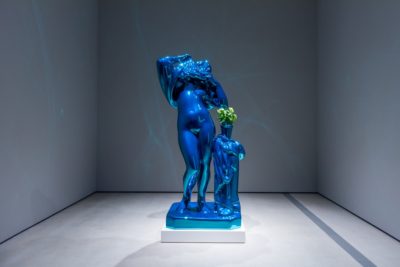 Creature collection installation featuring Jeff Koons's Metallic Venus, 2010-12; photo by Ben Gibbs, courtesy of The Broad