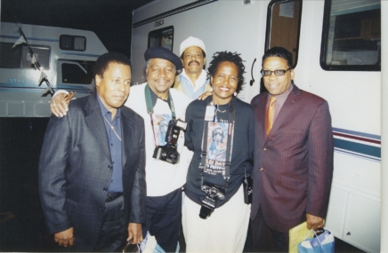 2001 deborah granger with Wayne Shorter, Herbie Hancock, Dr. Eugene B. Redmond, and Eddie Fisher
