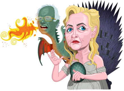Hillary and Bernie - Game of Thrones by Joe Rocco