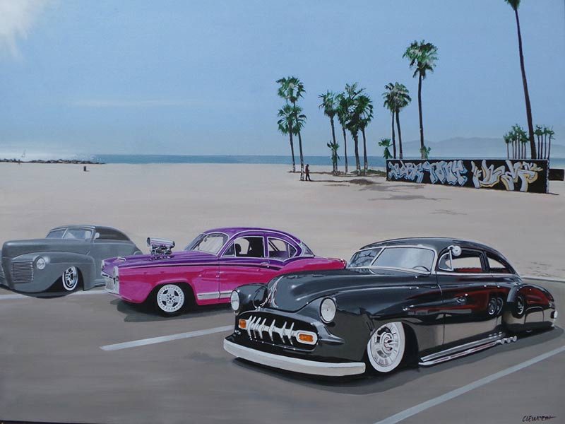 Three Cars by Harold Cleworth