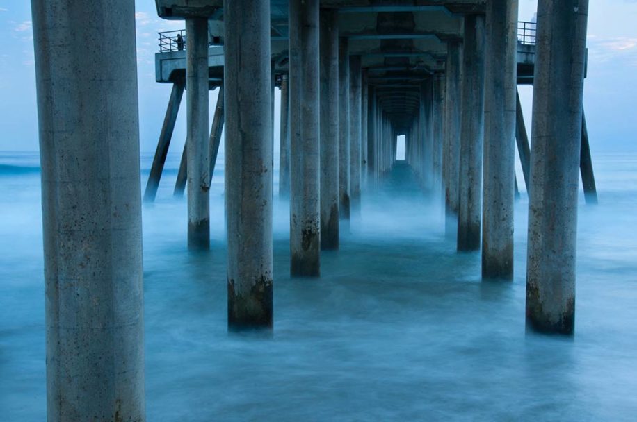 A long exposure under the Huntington Beach pier by Greg Tucker