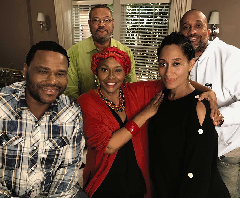 Black-ish-cast with Jennifer Lewis, center