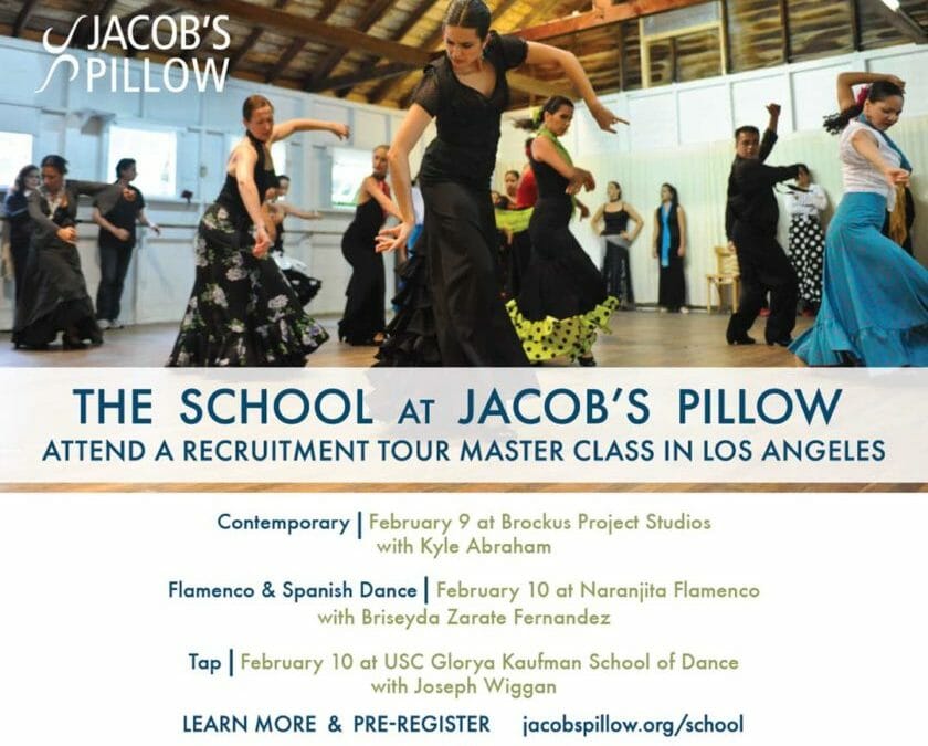 The School at JACOB’S PILLOW Recruitment Master Class coming to LA Feb 9 and 10, 2019